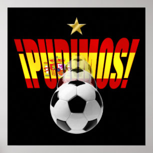 Pudimos Spain motivational World Champions logo Poster