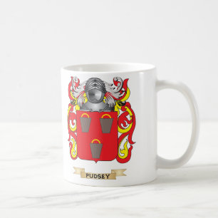 Pudsey Coat of Arms (Family Crest) Coffee Mug