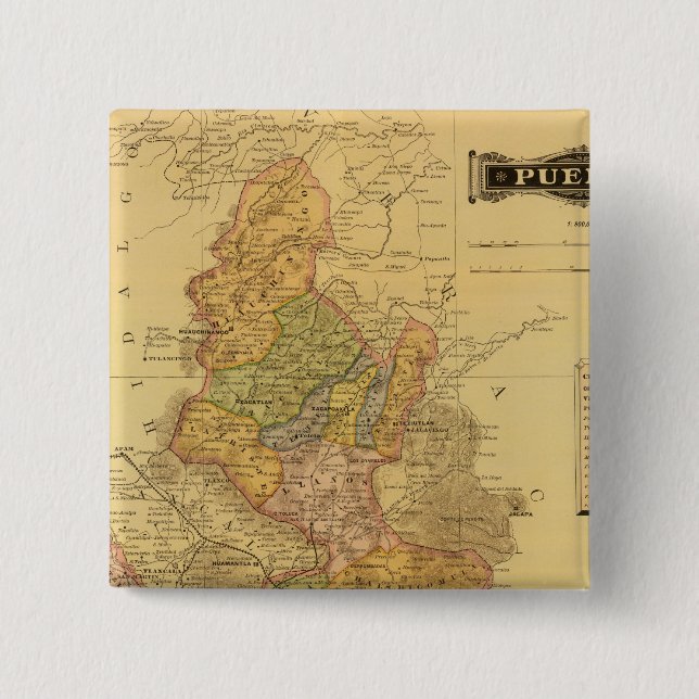 Puebla 15 Cm Square Badge (Front)