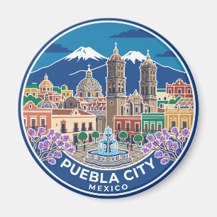 Puebla City Mexico Magnet