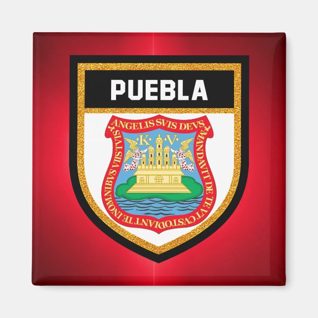 Puebla Flag Magnet (Front)
