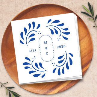 Puebla Mexican Wedding Cocktail Napkin