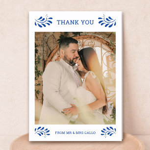 Puebla Mexican Wedding Photo Thank You Card