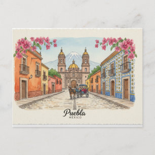 Puebla Mexico,  Postcard