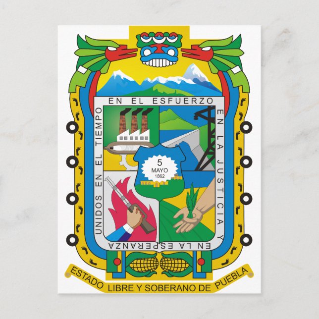 Puebla, Mexico Postcard (Front)