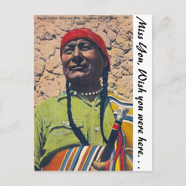 Pueblo Indian Postcard (Front)