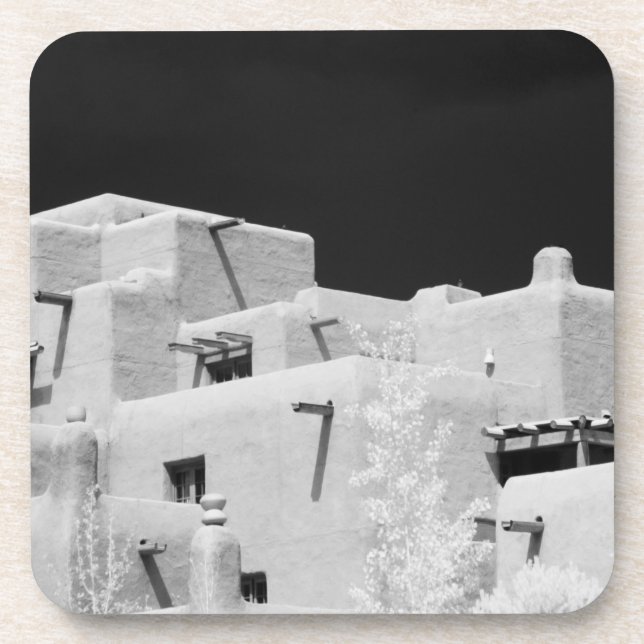 Pueblo style adobe Inn at Loretto, Santa Fe, New Coaster (Front)