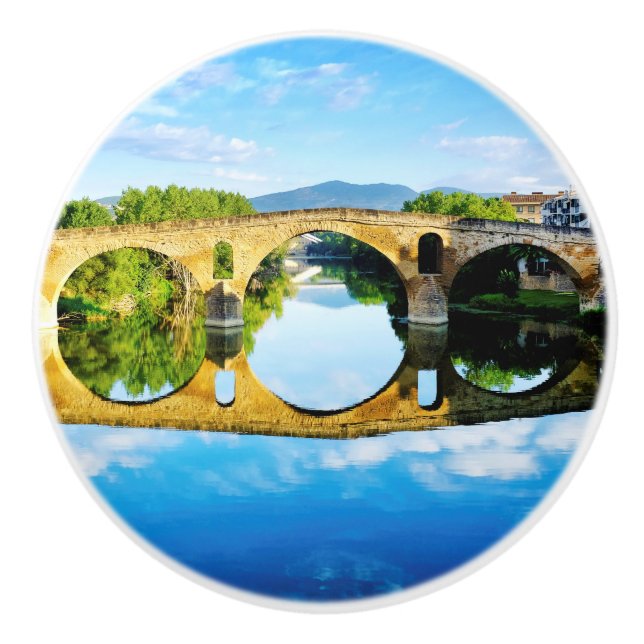 Puente La Reina Ceramic Knob (Front)