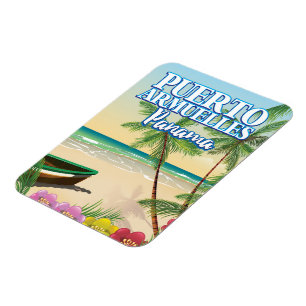 Puerto Armuelles Panama Beach travel poster Magnet