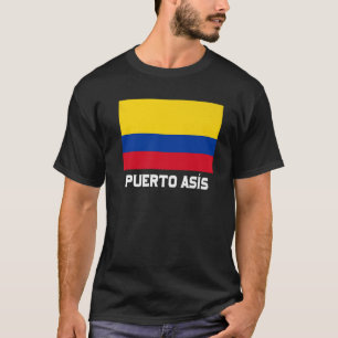 Puerto Asís Colombia Flag Emblem Escudo Bandera Cr T-Shirt