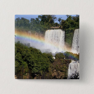 Puerto Iguazu, Argentina. The breathtaking 15 Cm Square Badge