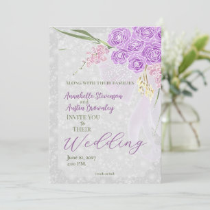 Puerto Madero bouquet Sheer bow Bouquet Wedding  Invitation