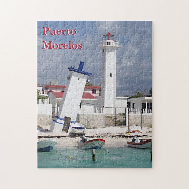 Puerto Morelos Lighthouse Jigsaw Puzzle (Vertical)