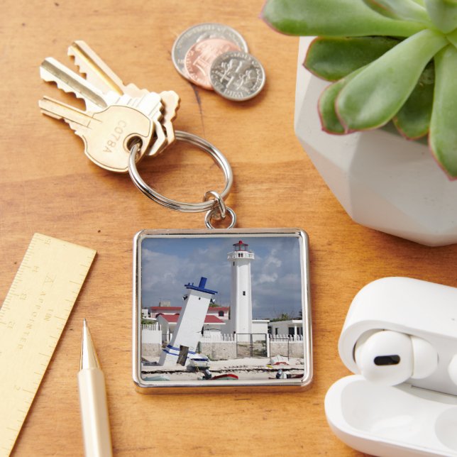 Puerto Morelos Lighthouse Key Ring (Desk)