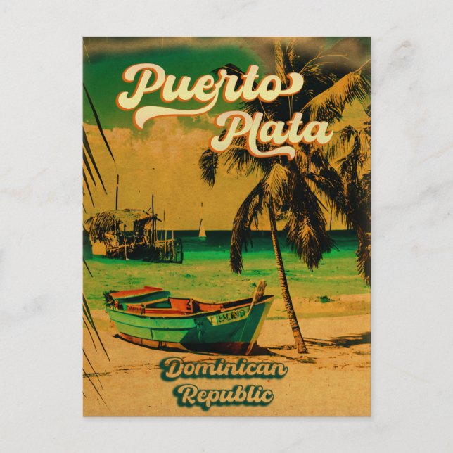 Puerto Plata Dominican Republic - Vintage Souvenir Postcard (Front)