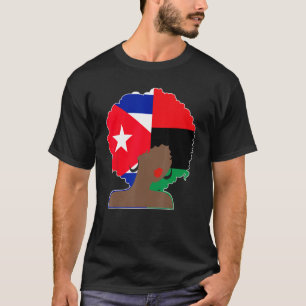 Puerto Rican African Black Woman Afro Hair Pride H T-Shirt