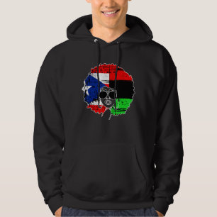Puerto Rican Afro Latina  Boricua Puerto Rico Flag Hoodie