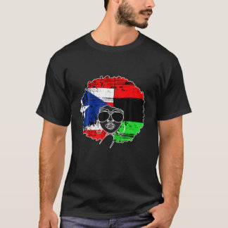 PUERTO RICAN AFRO LATINA, Boricua Puerto Rico Flag T-Shirt