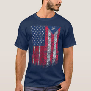 Puerto Rican American US Puerto Rico Flag Pride T-Shirt