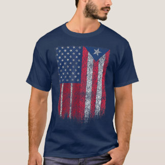 Puerto Rican American  US Puerto Rico Flag Pride T-Shirt