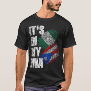 Puerto Rican And Nigerian Mix DNA Heritage Flag T-Shirt
