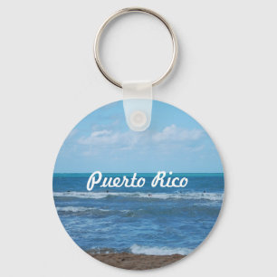 Puerto Rican Beach Key Ring