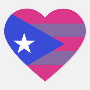 Puerto Rican Bi Pride Bisexual LGBT sticker