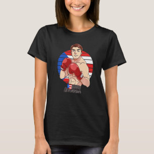 Puerto Rican Boxer Vintage Puerto Rico Flag Latino T-Shirt