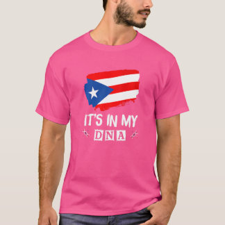Puerto Rican Boy Girl It's in my DNA Puerto Rico R T-Shirt