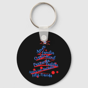 Puerto Rican Christmas Feliz Navidad  Key Ring
