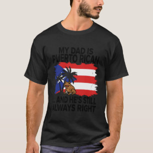 Puerto Rican Dad Funny Boricua Pride Flag and Coqu T-Shirt