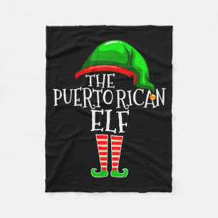 Puerto Rican Elf Family Matching Group Christmas G Fleece Blanket