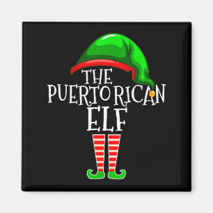 Puerto Rican Elf Family Matching Group Christmas G Magnet