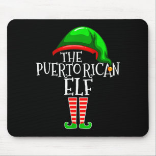Puerto Rican Elf Family Matching Group Christmas G Mouse Pad