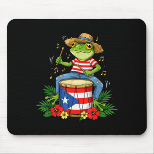 Puerto Rican Flag Coqui Frog Puerto Rico Hispanic  Mouse Pad