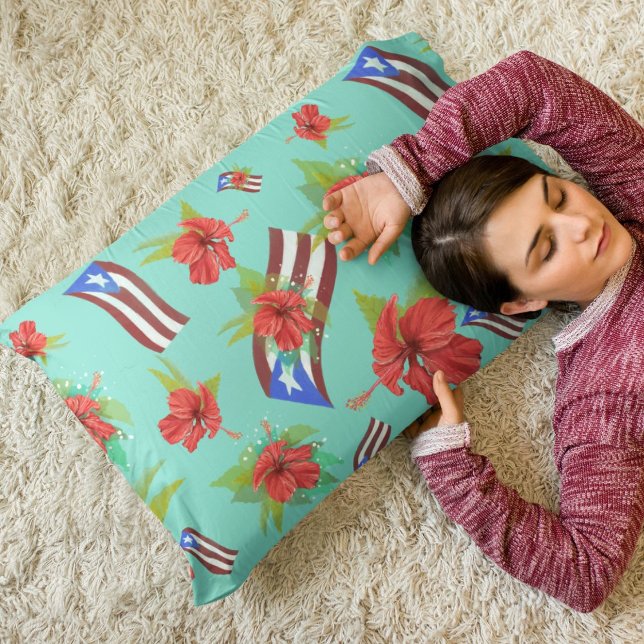 Puerto Rican Flag & Flor de Maga Pillowcase (Creator Uploaded)