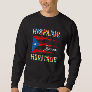 Puerto Rican Flag Hispanic Heritage Boricua Puerto Sweatshirt