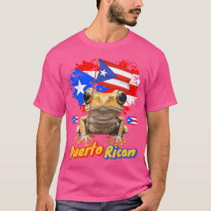 Puerto Rican Flag Idea For With Coqu Frog T-Shirt
