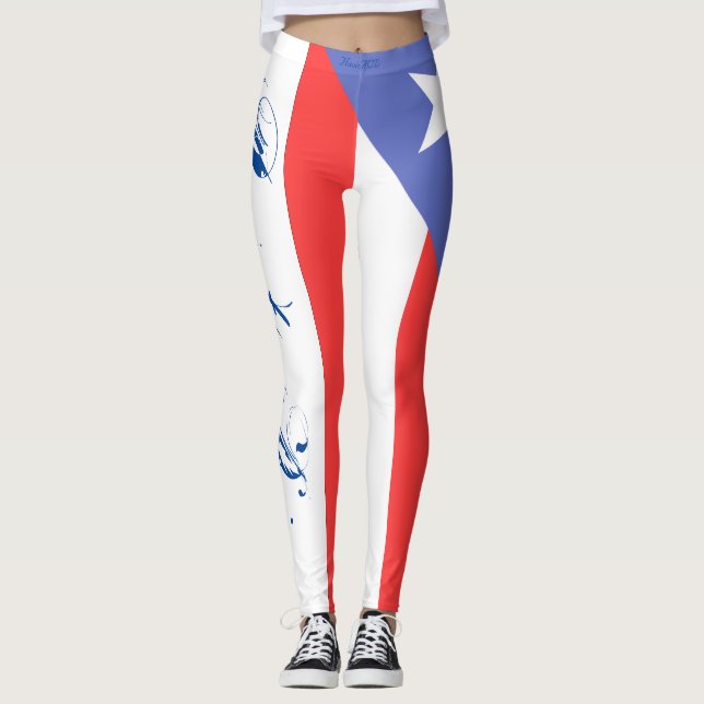 PUERTO RICAN FLAG LEGGINGS HAVIC ACD (Front)
