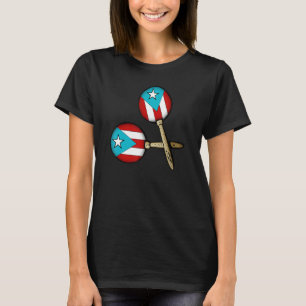 Puerto Rican Flag Maracas Boricua T-Shirt