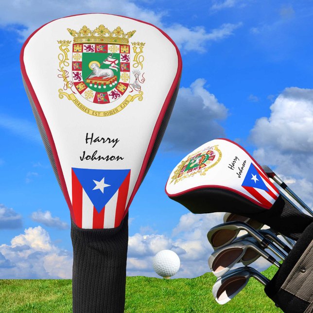 Puerto Rican Flag & Monogrammed Golf Clubs Covers (Creator Uploaded)