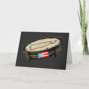 Puerto Rican Flag Pandera Boricua Map  Holiday Card