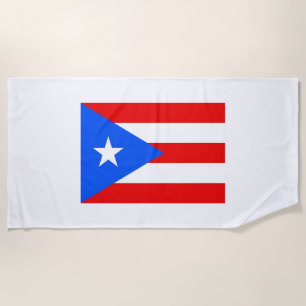 Puerto Rican Flag (Puerto Rico) Beach Towel