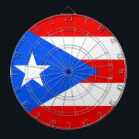 Puerto Rican Flag (Puerto Rico) Dartboard<br><div class="desc">This design features the flag of Puerto Rico, which represents and symbolises the Caribbean island and its people. The Commonwealth of Puerto Rico ("Estado Libre Asociado de Puerto Rico") is an unincorporated territory of the United States of America. Originally populated by the indigenous Taíno people, Puerto Rico was colonised by...</div>
