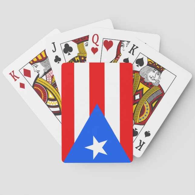 Puerto Rican Flag (Puerto Rico) Playing Cards (Back)