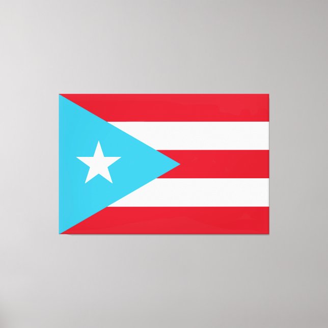 Puerto Rican Flag Stretched Canvas Print (Front)
