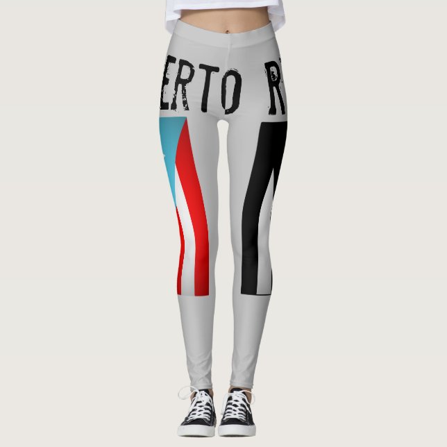 Puerto Rican Flags  Leggings (Front)
