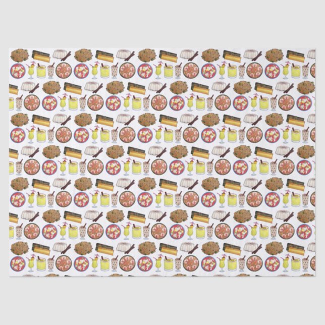 Puerto Rican Food Cuisine Love Puerto Rico Foodie Tissue Paper (Front)