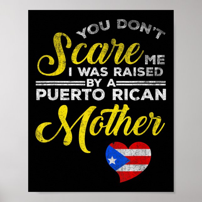 Puerto Rican Funny Quote Puerto Rico Pride Distres Poster (Front)
