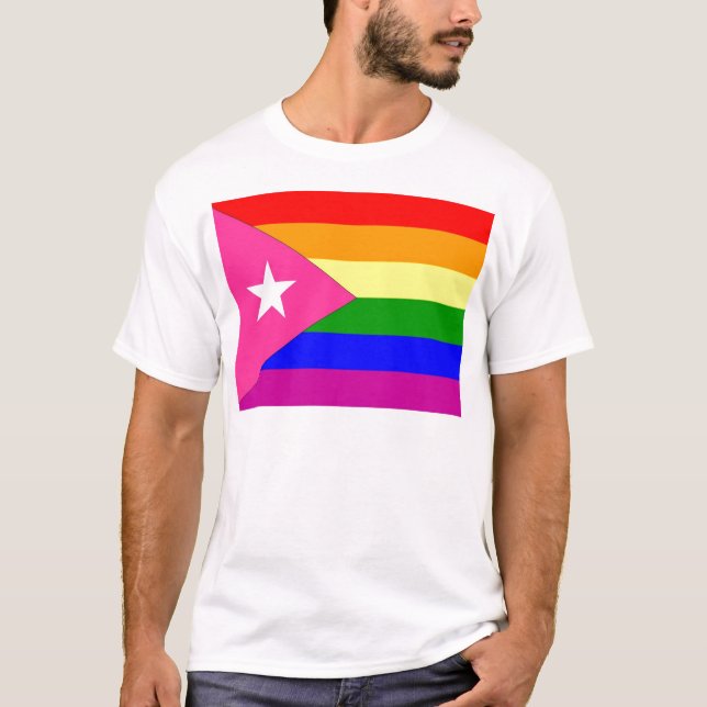 Puerto Rican Gay Pride Flag T-Shirt (Front)